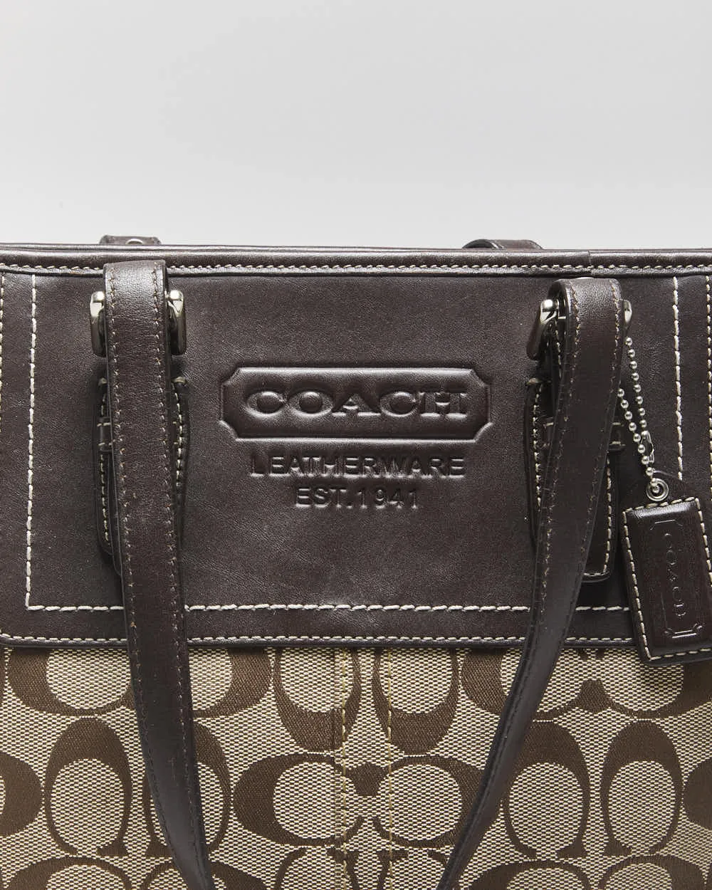 Vintage Y2k 2000s Coach Signature Monogram Tote Handbag sold by Rokit product image thumbnail 3