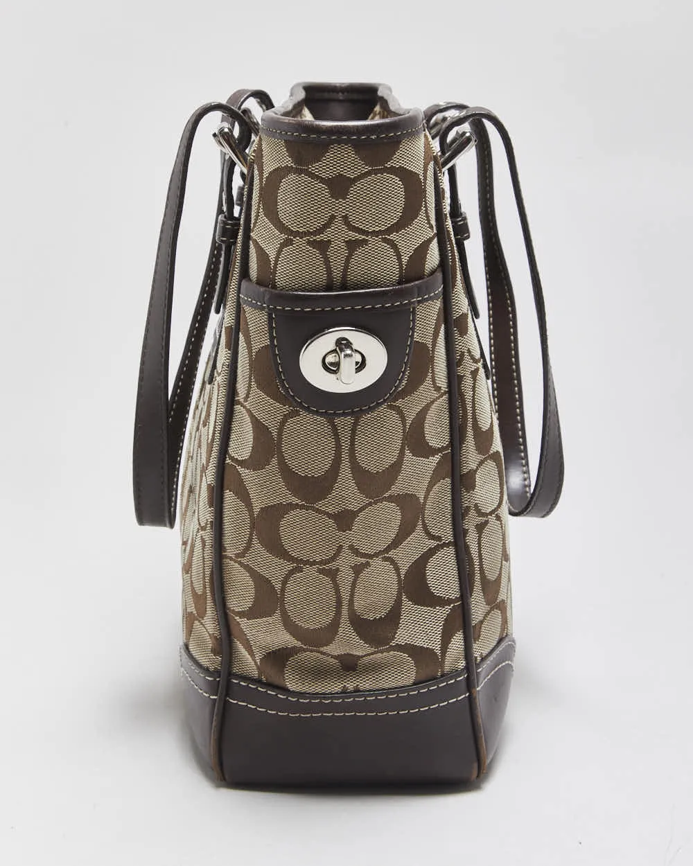 Vintage Y2k 2000s Coach Signature Monogram Tote Handbag sold by Rokit product image thumbnail 4