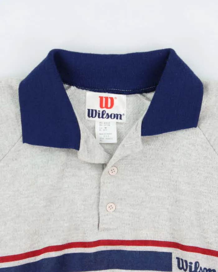 Vintage 1970s Wilson Marl Striped Short Sleeve Collared Sweatshirt - M sold by Rokit product image thumbnail 5