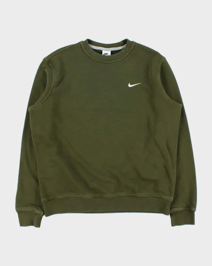 Vintage Nike Khaki Swoosh Heavyweight Crewneck Sweatshirt - L sold by Rokit