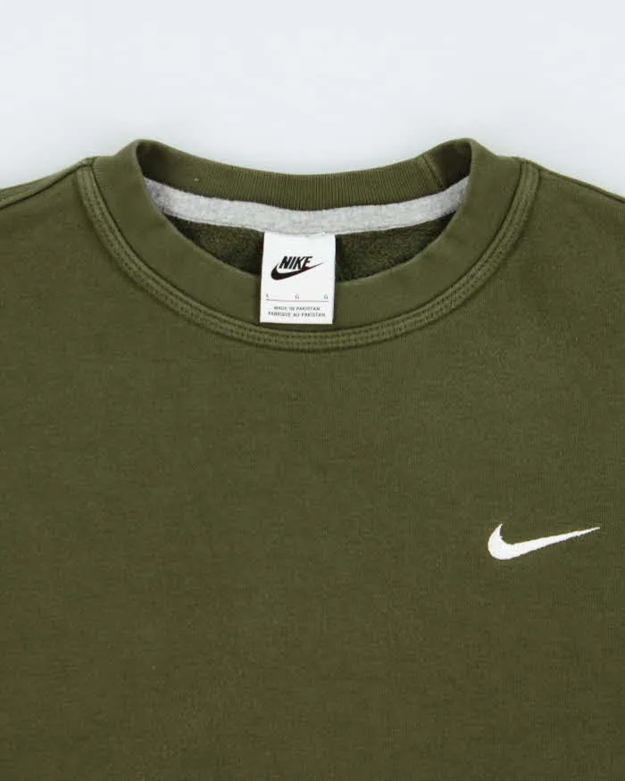 Vintage Nike Khaki Swoosh Heavyweight Crewneck Sweatshirt - L sold by Rokit product image thumbnail 5