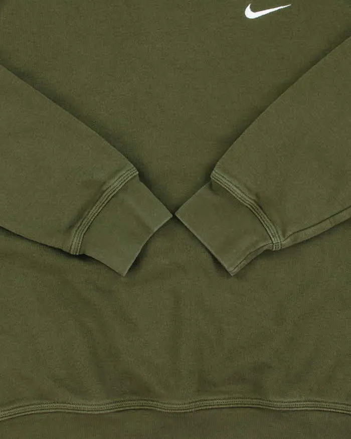 Vintage Nike Khaki Swoosh Heavyweight Crewneck Sweatshirt - L sold by Rokit product image thumbnail 4