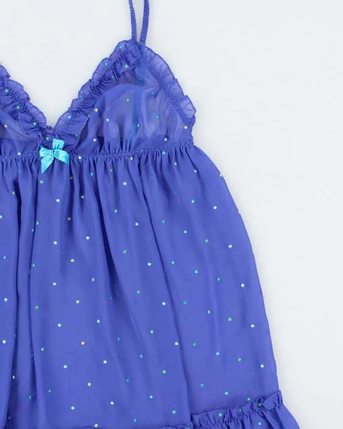 Vintage Y2k 2000s Victoria's Secret Mesh Embroidered Polka Dot Cami Top - L sold by Rokit product image thumbnail 3