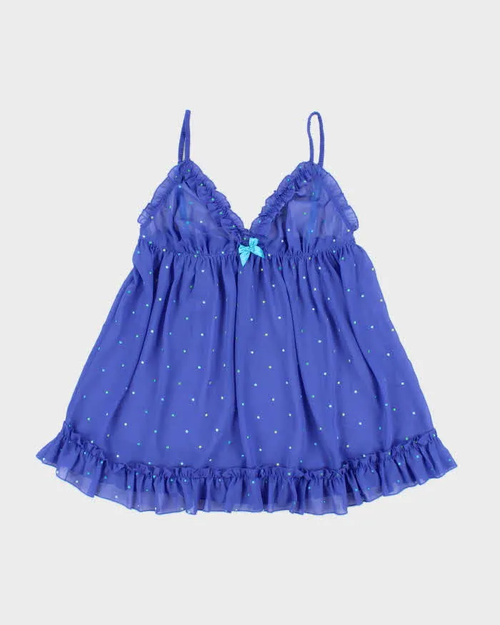 Vintage Y2k 2000s Victoria's Secret Mesh Embroidered Polka Dot Cami Top - L sold by Rokit