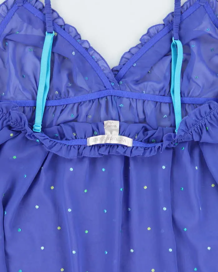 Vintage Y2k 2000s Victoria's Secret Mesh Embroidered Polka Dot Cami Top - L sold by Rokit product image thumbnail 5