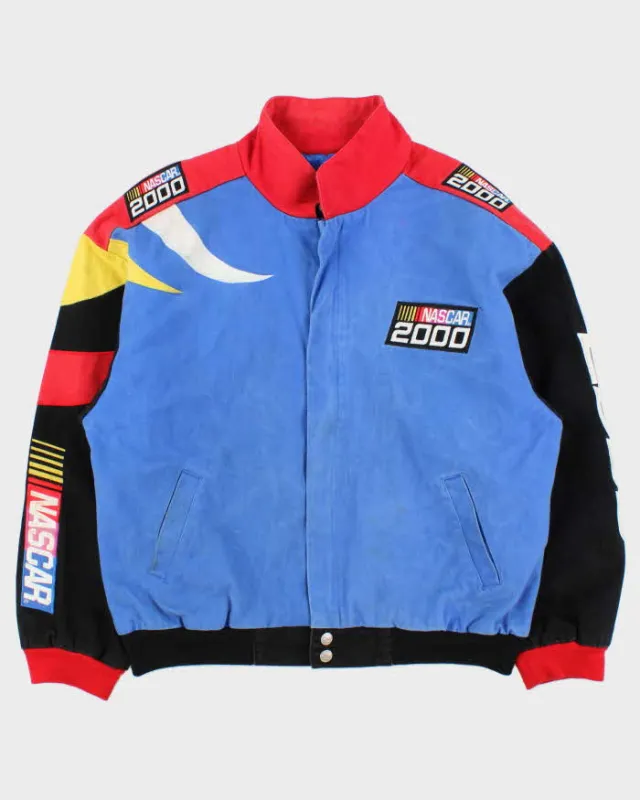 Vintage Y2K Chase Authentics Nascar 2000 Canvas Colour Block Racing Bomber Jacket - L made by Chase Authentics