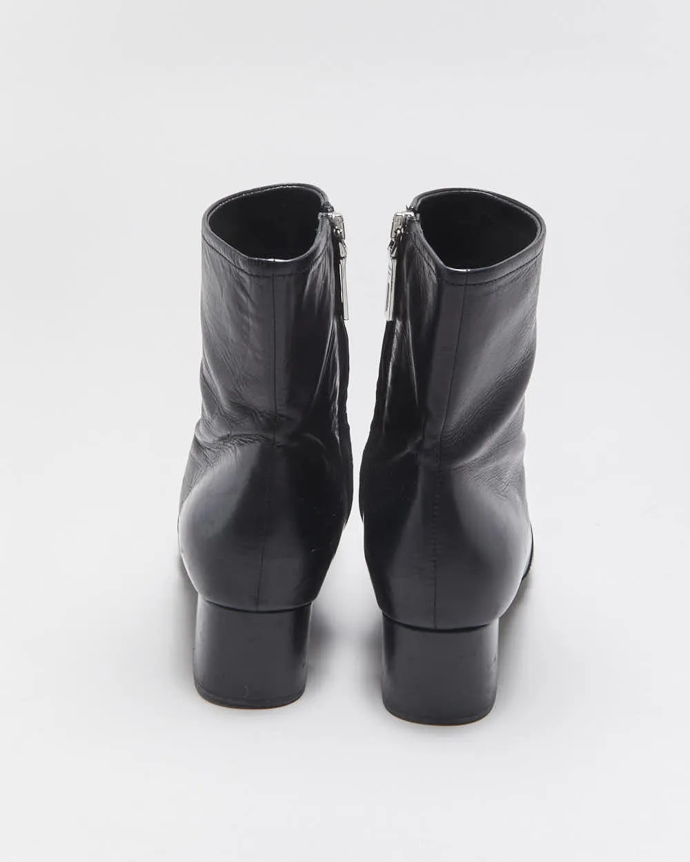 Vintage Y2K 00s Prada Women's Leather Low Heel Ankle Boots - UK3.5 sold by Rokit product image thumbnail 4
