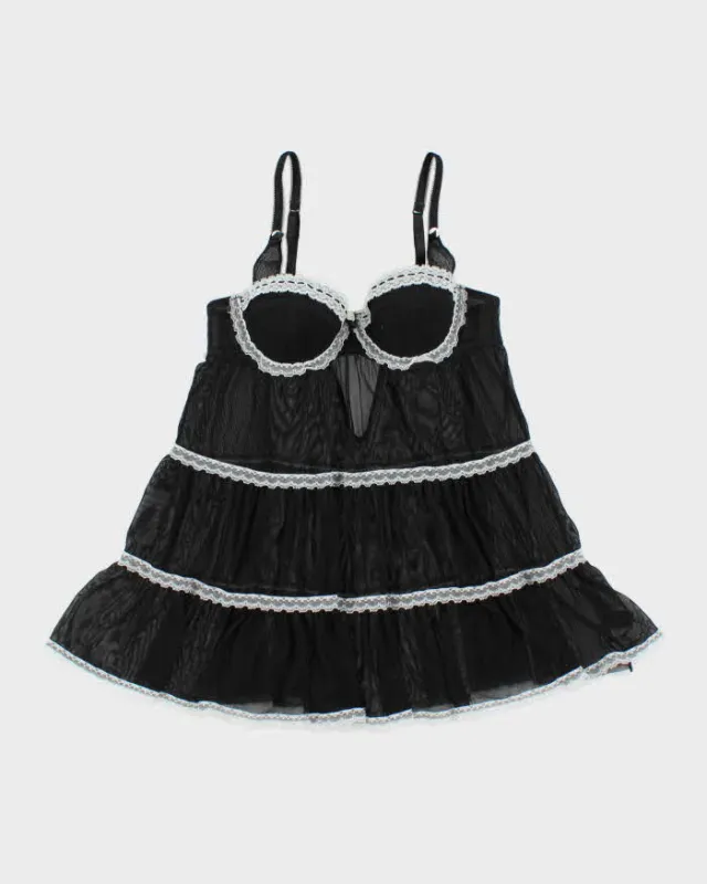 Vintage Y2k 2000s La Senza Tiered Mesh Cami Top - S made by Rokit