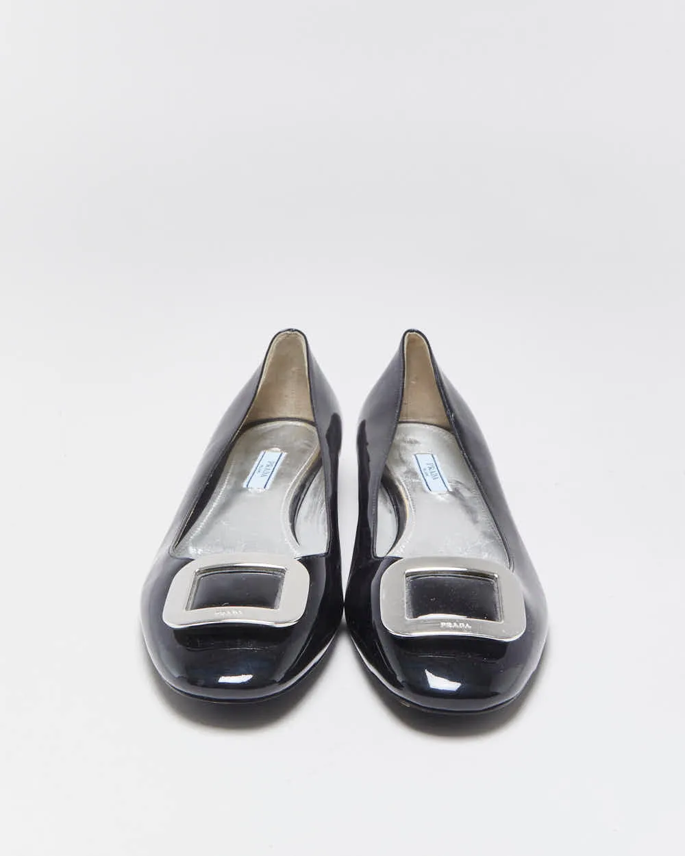 Vintage Prada Patent Leather Chunky Buckle Ballet Flats - UK8 sold by Rokit product image thumbnail 3