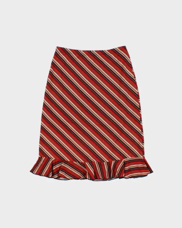 Vintage 1990s Pierre Marie Diagonal Stripe Skirt - XS made by Rokit