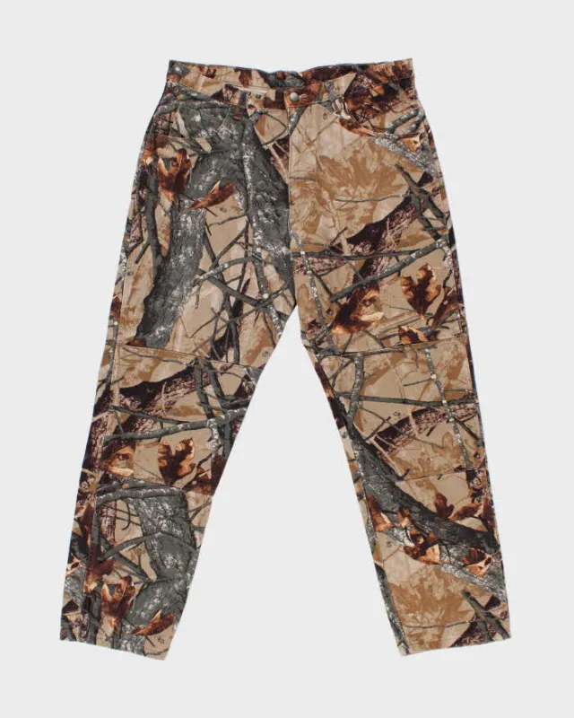 Vintage Y2K 00s Wrangler Fusion 3.0 Realtree Camo Double Knee Denim Relaxed Fit Jeans - W36 L31 made by Wrangler