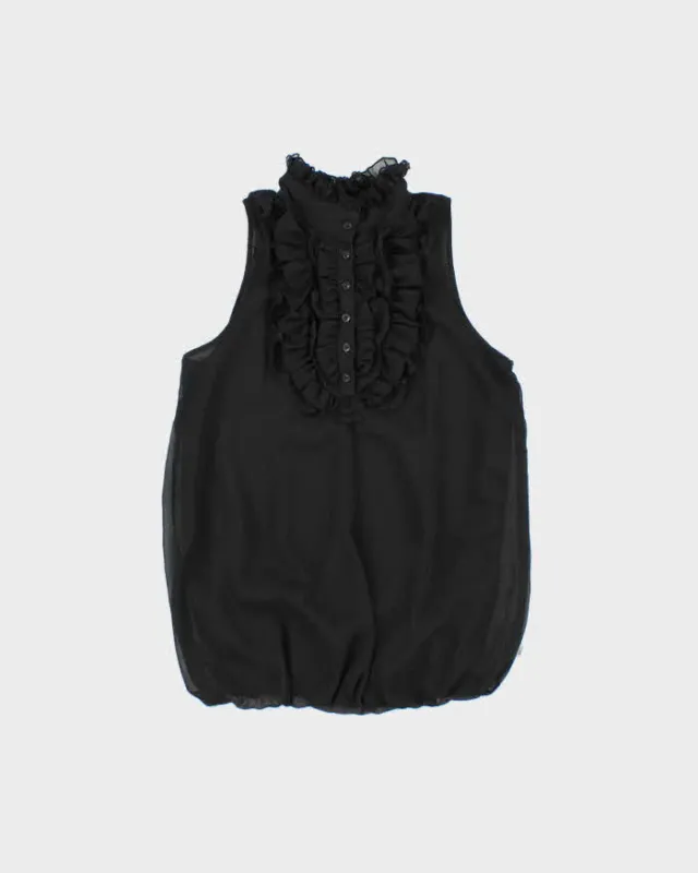 Vintage Y2k 2000s Lady Dutch Sheer Frilly Bubble Blouse - M made by Rokit