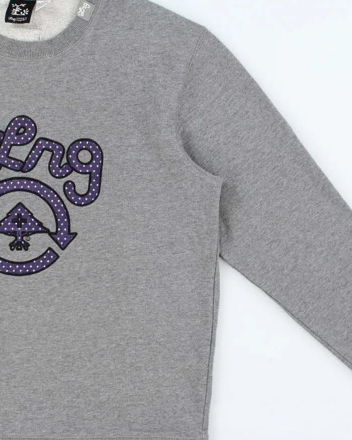 Vintage Y2K 00s LRG Clothing Equipment Marl Grey Embroidered Crewneck Sweatshirt - S sold by Rokit product image thumbnail 3