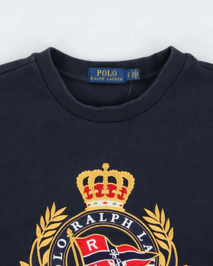 Vintage Polo Ralph Lauren New York Navy Patch Embroidered Heavyweight Crewneck Sweatshirt - S sold by Rokit product image thumbnail 5
