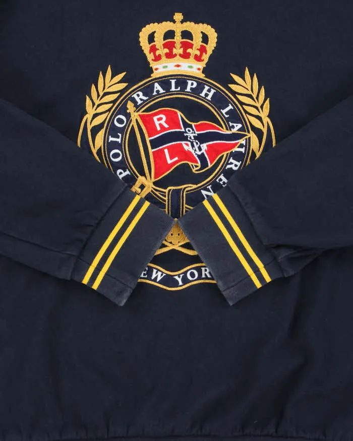 Vintage Polo Ralph Lauren New York Navy Patch Embroidered Heavyweight Crewneck Sweatshirt - S sold by Rokit product image thumbnail 4