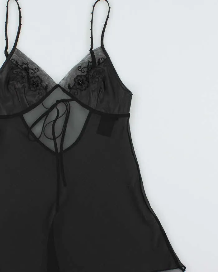 Vintage 1990s Rose Passion Mesh Beaded Mini Slip Dress - S sold by Rokit product image thumbnail 3