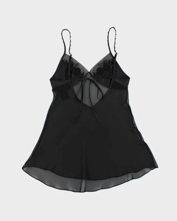 Vintage 1990s Rose Passion Mesh Beaded Mini Slip Dress - S sold by Rokit product image thumbnail 2