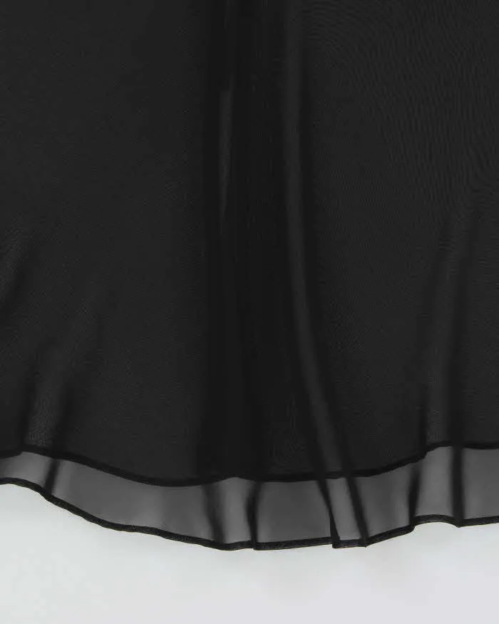 Vintage 1990s Rose Passion Mesh Beaded Mini Slip Dress - S sold by Rokit product image thumbnail 4