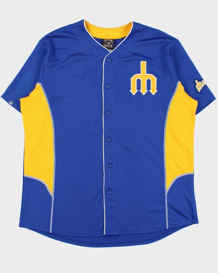 Vintage Cooperstown Collection x Majestic 1980s Seattle Mariners Martinez #11 MLB Throwback Baseball Jersey - XXL sold by Rokit