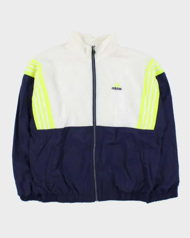 Vintage 2001 Y2K Adidas Volt 3-Stripe Shell Windbreaker Jacket - M made by Adidas