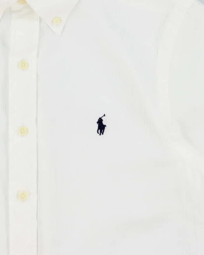 Vintage Ralph Lauren Slim Fit Seersucker Short Sleeve Shirt - S sold by Rokit product image thumbnail 4