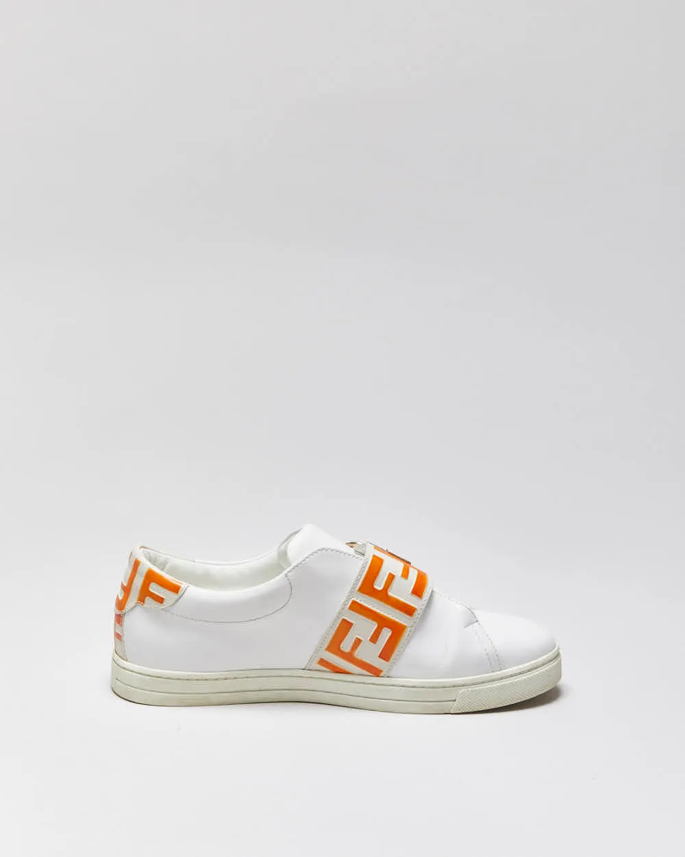 2022 Fendi Signature FF Monogram Strap Buckle Leather Women's Low Top Trainers - UK5.5 sold by Rokit product image thumbnail 2