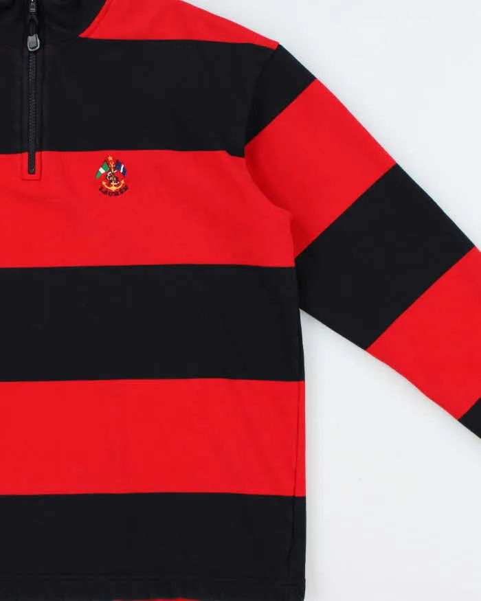 Vintage Y2K 00s Lauren Ralph Lauren Women's Striped Heavyweight Quarter-Zip Sweatshirt - L sold by Rokit product image thumbnail 3