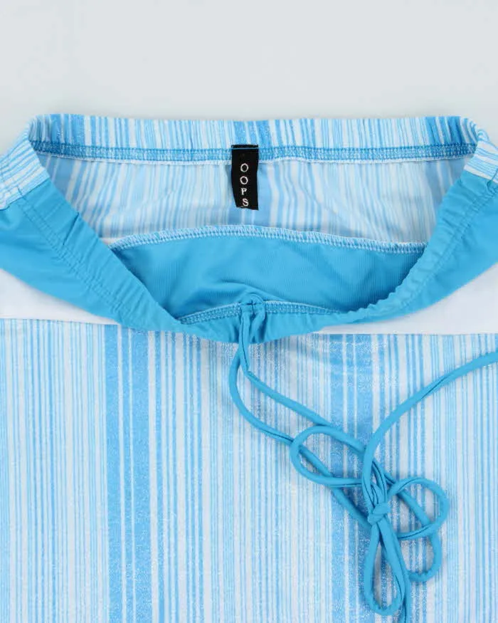 Vintage Y2k 2000s Oops Shimmery Stripe Bandeau Top - XS sold by Rokit product image thumbnail 5