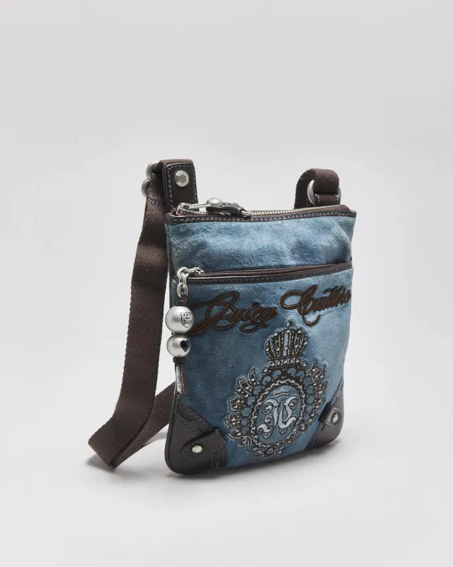 Vintage Y2k 2000s Juicy Couture Embroidered Velour Cross-body Bag made by Juicy Couture