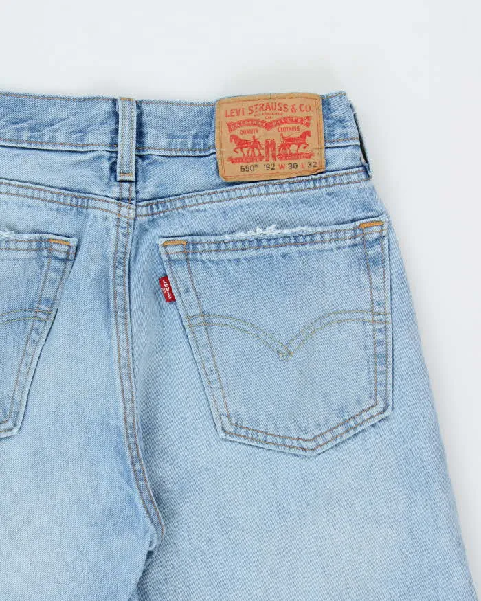 Vintage Levi's 550 '91 Mid Rise Distressed Relaxed Tapered Leg Denim Jeans - W30 L30 sold by Rokit product image thumbnail 4