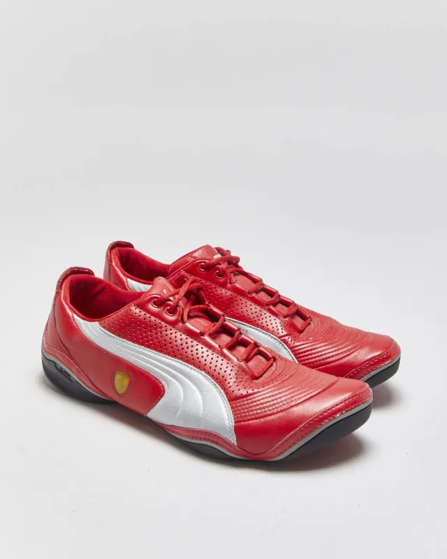 Vintage 2007 Y2K Puma x Ferrari Racing SF Leather Low Trainers - UK10 made by Puma