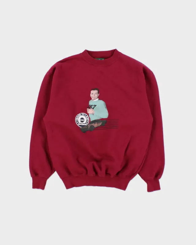 Vintage 1988 Coca Cola Burgundy Crewneck Sportswear Sweatshirt - XS made by Rokit