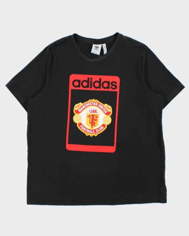 Vintage Adidas Originals Manchester United Heavyweight Crewneck T-Shirt - XL made by Adidas