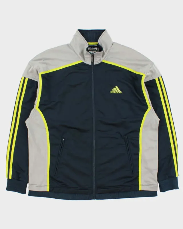 Vintage 1990s Adidas Embroidered Volt 3-Stripe Track Jacket - M made by Adidas