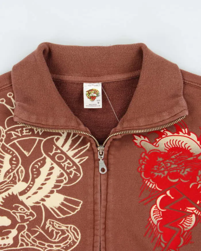 Vintage Y2K 00s Don Ed Hardy Heavyweight Graphic Zip-Up Track Sweatshirt - M sold by Rokit product image thumbnail 5