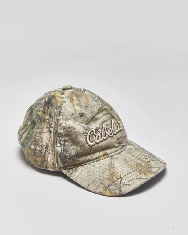 Vintage Cabela's Embroidered Realtree Camo Canvas Velcro Baseball Cap - OS made by Rokit