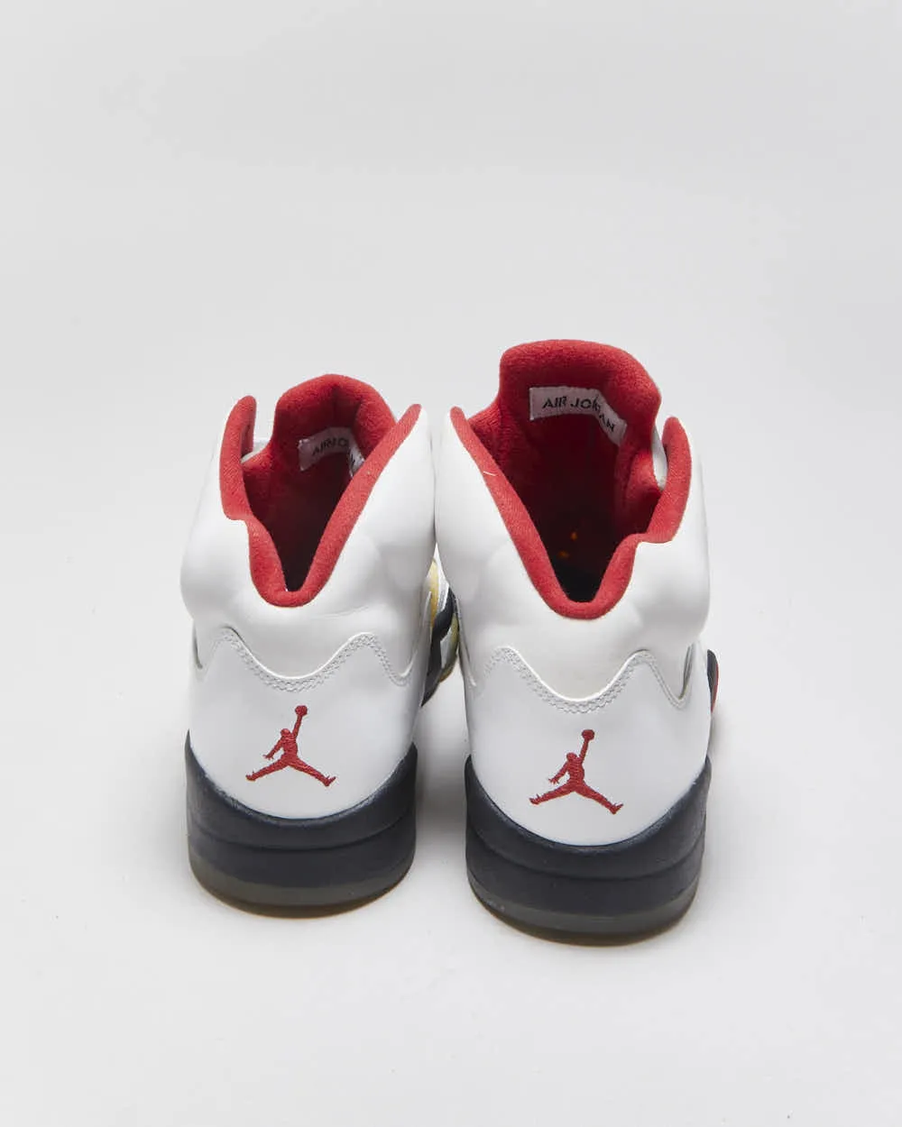 2012 Nike Air Jordan 5 Retro 'White Fire Red/Silver' Leather Trainers - UK10 sold by Rokit product image thumbnail 4