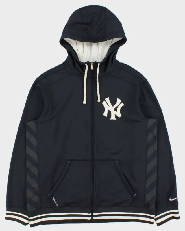 Vintage Nike N.Y Yankees Therma-Fit MLB Full-Zip Hoodie - L made by Rokit