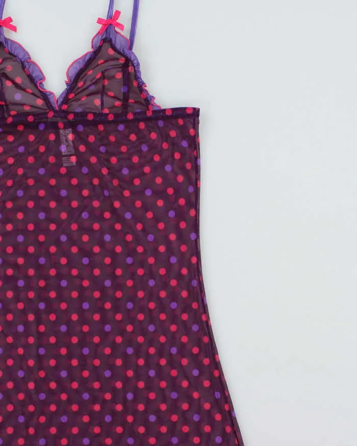 Vintage Y2k 2000s Baci Polka Dot Mesh Dress - S sold by Rokit product image thumbnail 3