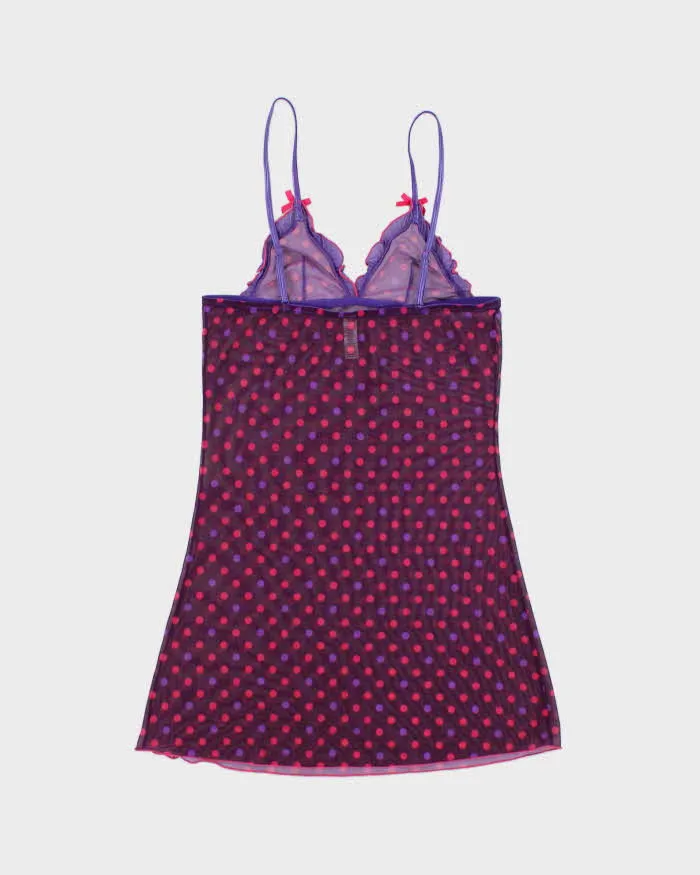 Vintage Y2k 2000s Baci Polka Dot Mesh Dress - S sold by Rokit product image thumbnail 2