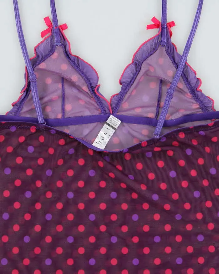 Vintage Y2k 2000s Baci Polka Dot Mesh Dress - S sold by Rokit product image thumbnail 5