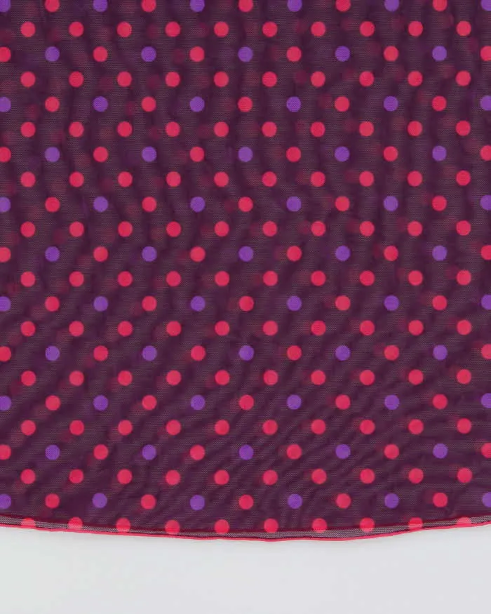 Vintage Y2k 2000s Baci Polka Dot Mesh Dress - S sold by Rokit product image thumbnail 4