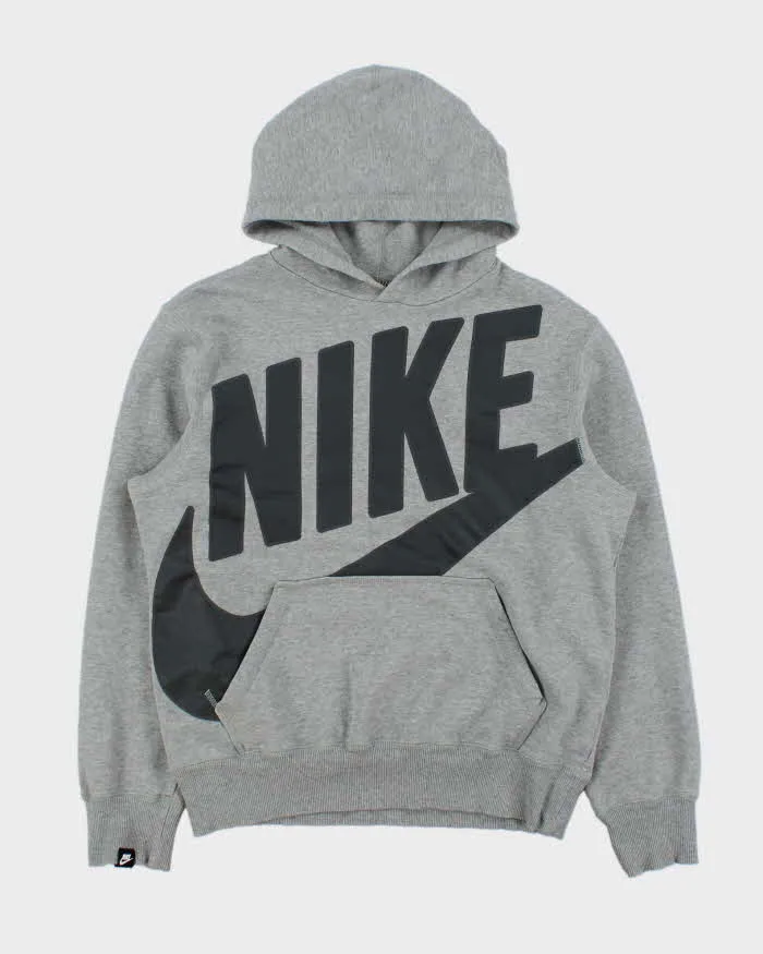 Vintage Y2K 00s Nike Marl Grey Heavyweight Pullover Hoodie - M sold by Rokit