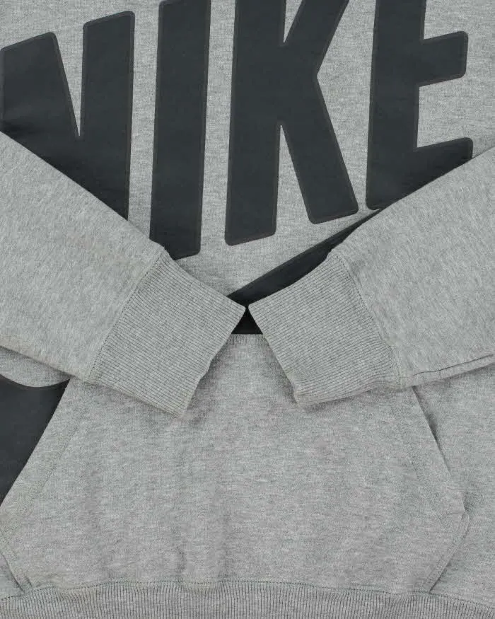 Vintage Y2K 00s Nike Marl Grey Heavyweight Pullover Hoodie - M sold by Rokit product image thumbnail 4