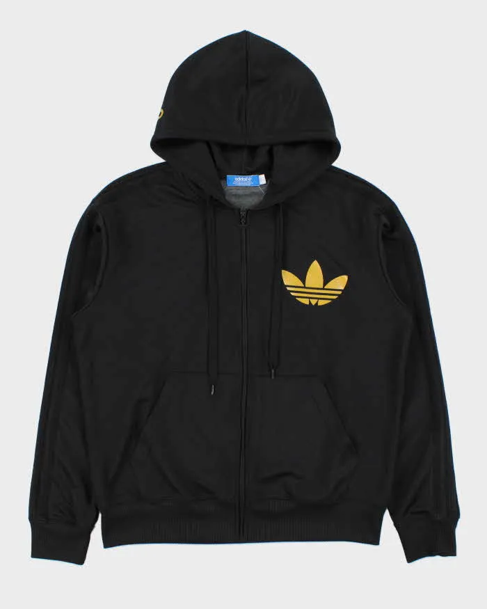 Vintage Adidas Originals Gold Big Trefoil Hooded Track Jacket - L sold by Rokit