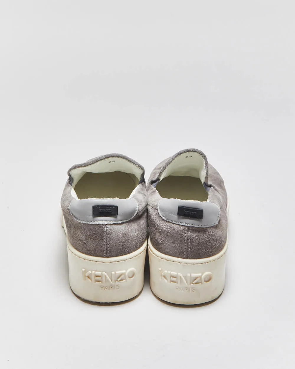 Kenzo Tiger Grey Suede Women's Platform Slip-On Trainers - UK5 sold by Rokit product image thumbnail 4