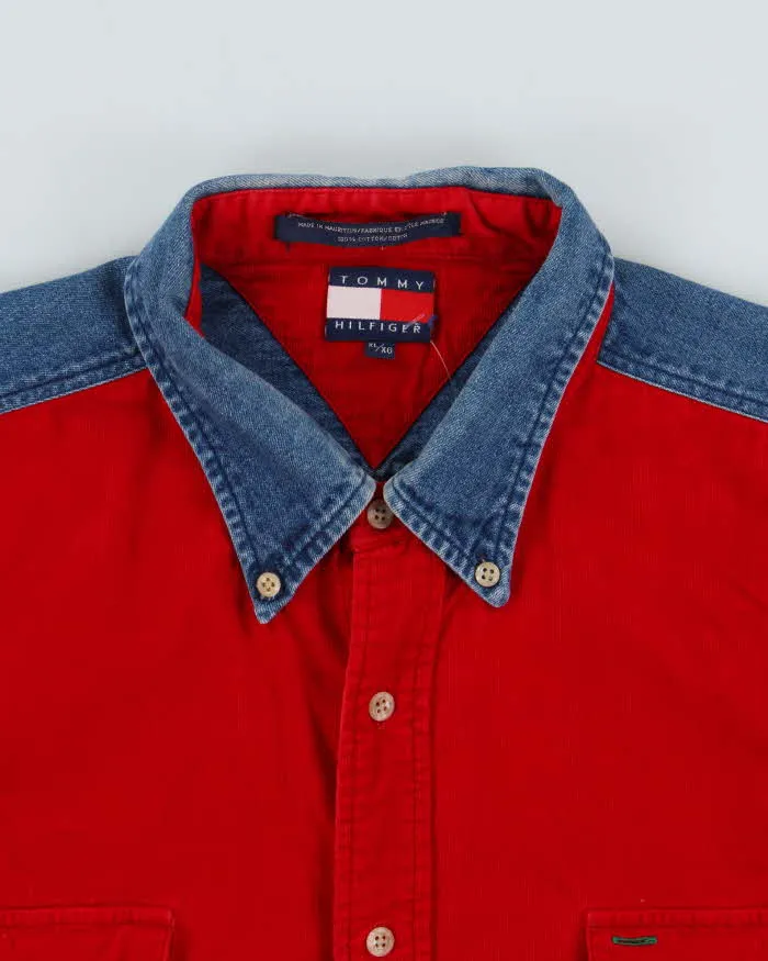 Vintage 1990s Tommy Hilfiger Heavyweight Corduroy Long Sleeve Denim Shirt - XL sold by Rokit product image thumbnail 5