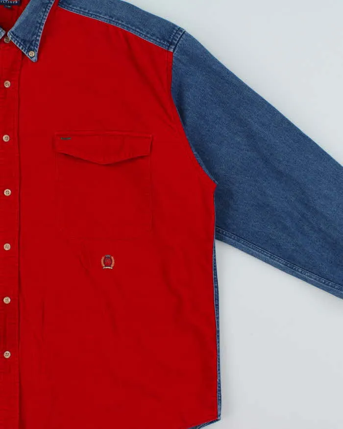 Vintage 1990s Tommy Hilfiger Heavyweight Corduroy Long Sleeve Denim Shirt - XL sold by Rokit product image thumbnail 3