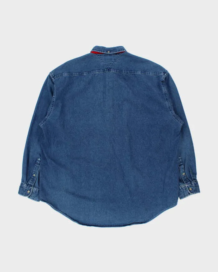 Vintage 1990s Tommy Hilfiger Heavyweight Corduroy Long Sleeve Denim Shirt - XL sold by Rokit product image thumbnail 2