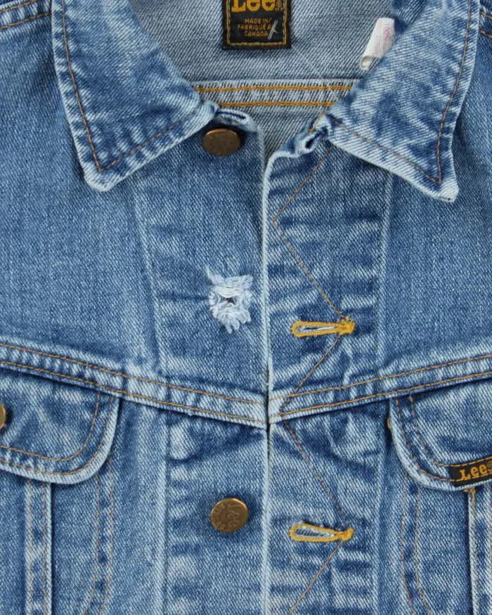 Vintage 1988 Lee Riders 220 Made In Canada Light Wash Denim Trucker Jacket - XS sold by Rokit product image thumbnail 5